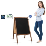 Medinis reklaminis lauko stovas Classic M (60x100 cm) - rudos