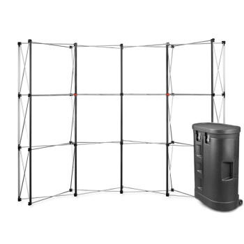 Parodos sienelė Premium Magnetic Pop Up 3x4 lenkta į lagaminas parodų stendas