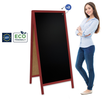 Medinis reklaminis lauko stovas Classic XL (72x160 cm) - raudona