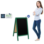 Medinis reklaminis lauko stovas Classic S (51x90 cm) - žalias