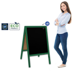 Medinis reklaminis lauko stovas Classic M (60x100 cm) - žalias
