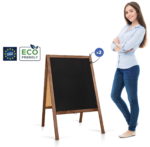 Medinis reklaminis lauko stovas Classic M (60x100 cm) - rudos