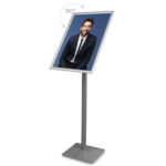 Info/meniu Premium stovas sidabrinis - A2
