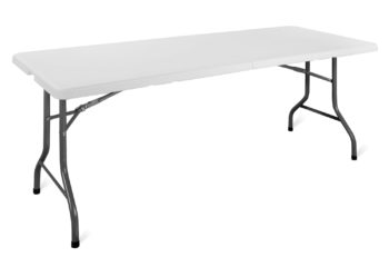 Renginių stalas E180 (180x75 cm) - balta