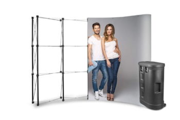 POP UP Lenkta 3x4 + Parodų stendas