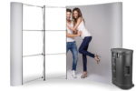 Parodos sienelė Magnetic Pop Up Standard - 3x4, lenkta, į lagaminas parodų stendas