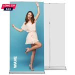 Roll up Wave 100x220 - reguliuojamas stiebas, grafikos mainų sistema