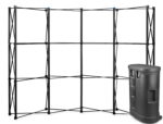 Parodos sienelė Black Pro Magnetic Pop Up 3x4 lenkta į lagaminas parodų stendas