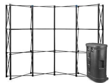 Parodos sienelė Black Pro Magnetic Pop Up 3x4 lenkta į lagaminas parodų stendas