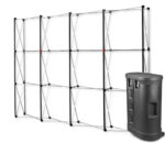 Parodos sienelė Premium Magnetic Pop Up 3x4 tiesi į lagaminas parodų stendas