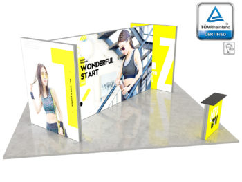 LUNIX™ parodos stendas 25 m² (5x5) sala