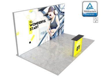LUNIX™ parodos stendas 15 m² (5x3) pusiasalis