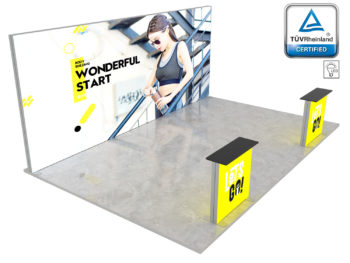 LUNIX™ parodos stendas 18 m² (6x3) pusiasalis