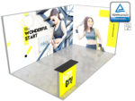 LUNIX™ parodos stendas 15 m² (5x3) kampinis