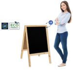 Medinis reklaminis lauko stovas Classic M (60x100 cm) - natūralus