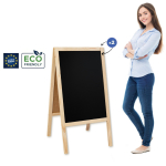 Medinis reklaminis lauko stovas Classic L (61x118 cm) - natūralus
