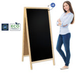 Medinis reklaminis lauko stovas Classic XL (72x160 cm) - natūralus