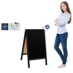 Medinis reklaminis lauko stovas Classic S (51x90 cm) - juoda