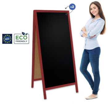 Medinis reklaminis lauko stovas Classic XL (72x160 cm) - raudona