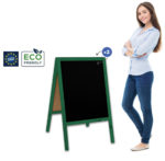 Medinis reklaminis lauko stovas Classic M (60x100 cm) - žalias