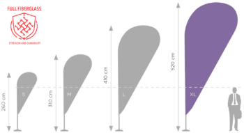 Standard Plus stiebas XL - 550 cm