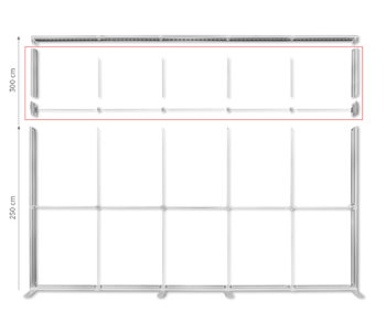 LUNIX™ 500x250 cm aukščio prailginimo rinkinys
